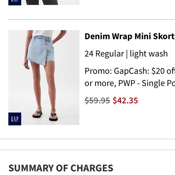 Gap Denim Wrap Skort - Picture 2 of 11
